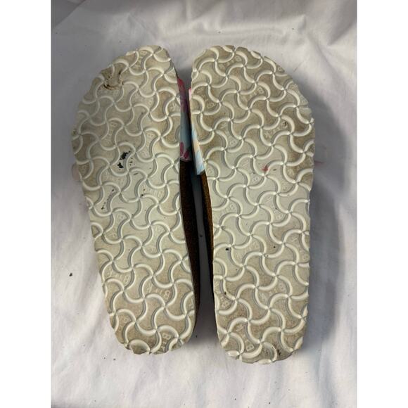 Birkenstock Birkis Pastel Floral Slip On Sandal Sz 37/6 GS - Picture 5 of 6